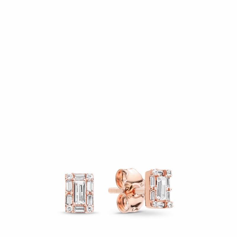 Pandora Rose™ Luminous Ice Stud Earrings - Pandora Rose/Cubic Zirconia - Canada | RQ7677LW